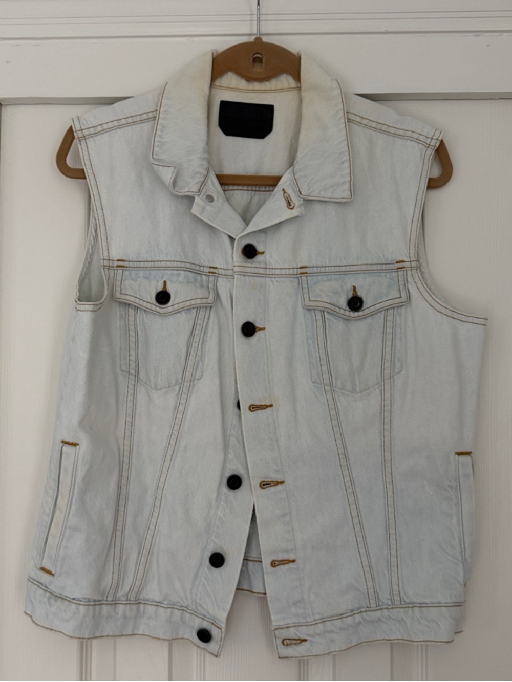 Proenza Schouler Light Wash Denim Vest
